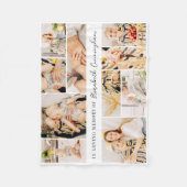 Memorial Einfache Minimalistisch Moderne 10 FotoCo Fleecedecke (Vorderseite)