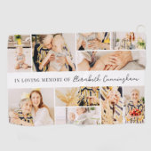 Memorial Einfache Minimalistisch Moderne 10 FotoCo Golfhandtuch (Horizontal)