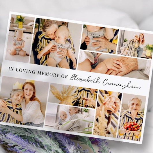 Memorial Einfache Minimalistisch Moderne 10 FotoCo Postkarte