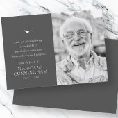 Memorial Einfaches Minimalistisches modernes Foto Dankeskarte