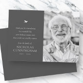Memorial Einfaches Minimalistisches modernes Foto Dankeskarte