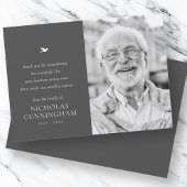 Memorial Einfaches Minimalistisches modernes Foto Dankeskarte