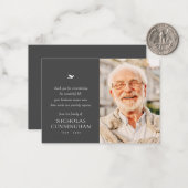 Memorial Einfaches Minimalistisches modernes Foto Mitteilungskarte (Vorderseite/Rückseite Beispiel)