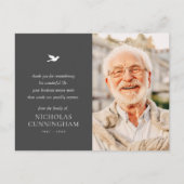 Memorial Einfaches Minimalistisches modernes Foto Postkarte (Vorderseite)