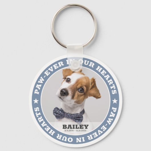 Memorial Einfaches, modernes, benutzerdefiniertes Schlüsselanhänger (Vorderseite)