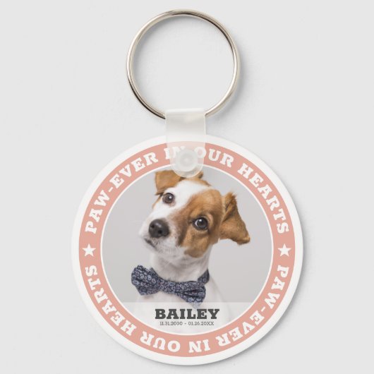 Memorial Einfaches, modernes, benutzerdefiniertes  Schlüsselanhänger (Vorderseite)