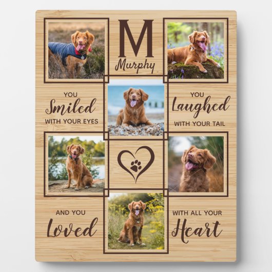 Memorial Einzigartiges Dog-FotoCollage Fotoplatte (Vorderseite)