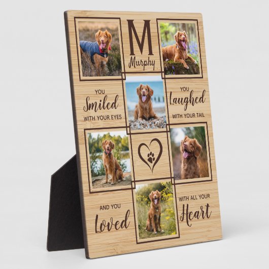 Memorial Einzigartiges Dog-FotoCollage Fotoplatte (Seite)