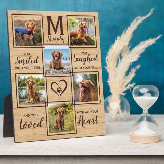 Memorial Einzigartiges Dog-FotoCollage Fotoplatte (Seite)