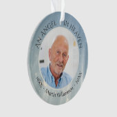 Memorial Elegant ANGEL IN HEAVEN Foto Keepake Ornament (Vorderseite)
