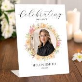 Memorial Elegant Floral Wreath for Daughter Sockelschild