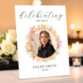 Memorial Elegant Floral Wreath for Daughter Sockelschild