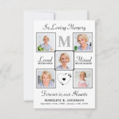 Memorial Elegantes Beileid zur Beerdigung von Foto Dankeskarte (Vorderseite)
