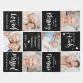 Memorial Elegantes Personalisiertes Gedicht 6 Foto Fleecedecke (Vorderseite (Horizontal))