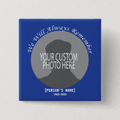 Memorial: Erinnern Sie sich immer an ein benutzerd Button (Vorderseite)