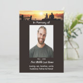 Memorial Father Son Fischerei Fischer Einladung (Stehend Vorderseite)