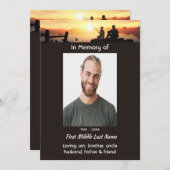 Memorial Father Son Fischerei Fischer Einladung (Vorne/Hinten)