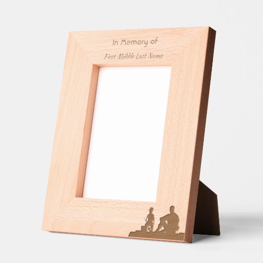 Memorial Father Son Fischerei Fischer Geätzte Rahmen (Links)