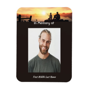 Memorial Father Son Fischerei Fischer Magnet