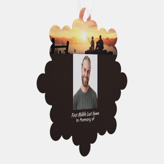 Memorial Father Son Fischerei Fischer Ornament Karte (Rechts)