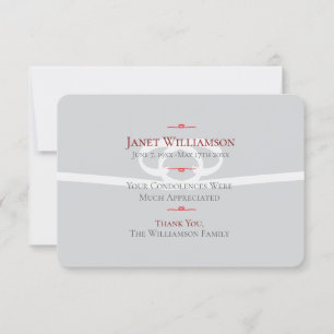 Memorial Flat Dankeschön Karte