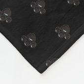 Memorial-Fleece hinzufügen 1 Foto- und Textpawprin Fleecedecke (Ecke)