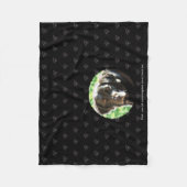 Memorial-Fleece hinzufügen 1 Foto- und Textpawprin Fleecedecke (Vorderseite)