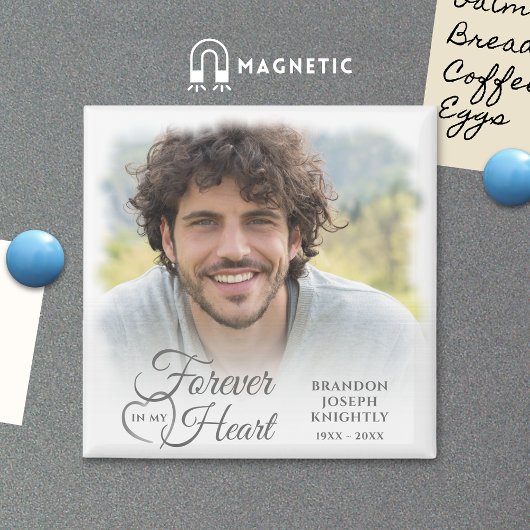 Memorial FOREVER IN MEINEM HERZEN Foto Keepake Magnet