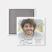 Memorial FOREVER IN MEINEM HERZEN Foto Keepake Magnet (Vorderseite/Rückseite)