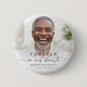 Memorial Forever in Our Hearts Photo Personalized Button (Vorderseite)