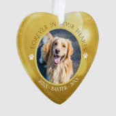 Memorial FOREVER IN UNSEREM HEIZHUNDE Foto Ornament (Vorderseite)