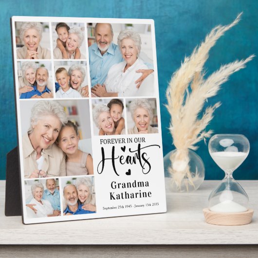 Memorial Forever in unserem Herz Custom 10 Foto Fotoplatte (Seite)