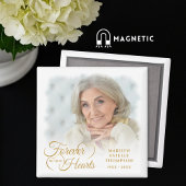 Memorial FOREVER IN UNSEREM HERZEN Foto Gold Magnet