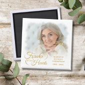 Memorial FOREVER IN UNSEREM HERZEN Foto Gold Magnet