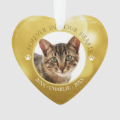 Memorial FOREVER IN UNSEREM HERZEN Katzenkatze Fot Ornament (Vorderseite)