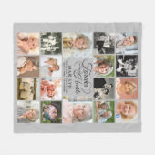 Memorial FOREVER IN UNSEREN HERZEN 18 Foto Collage Fleecedecke (Vorderseite (Horizontal))