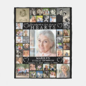Memorial FOREVER IN UNSEREN HERZEN 40 Foto Collage Fleecedecke (Vorderseite)