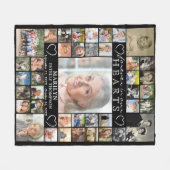 Memorial FOREVER IN UNSEREN HERZEN 40 Foto Collage Fleecedecke (Vorderseite (Horizontal))