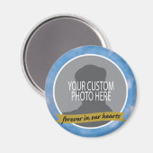 Memorial Forever with sky border custom Foto Magnet (Vorderseite/Rückseite)