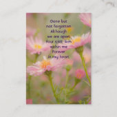 Memorial Foto Asters Garden Blume Visitenkarte (Vorderseite)