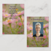 Memorial Foto Asters Garden Blume Visitenkarte (Vorne/Hinten)