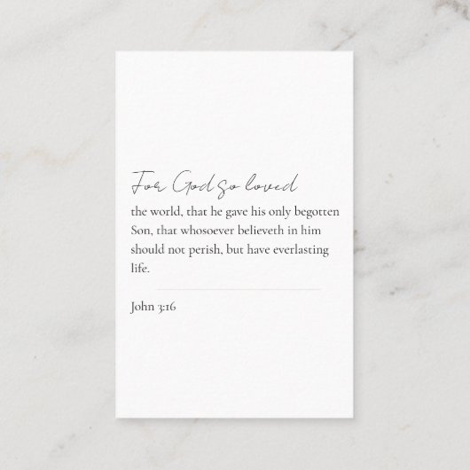 Memorial Foto Beerdigung Keepake Visitenkarte (Rückseite)