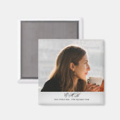 Memorial Foto Beerdigung Monogram Magnet (Vorderseite/Rückseite)