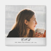 Memorial Foto Beerdigung Monogram Magnet (Vorne)