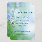 Memorial-Foto Benutzerdefinierte Vergessen-nicht-B Einladung (Vorne/Hinten)