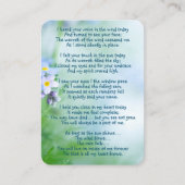 Memorial-Foto Benutzerdefinierte Vergessen-nicht-B Visitenkarte (Vorderseite)