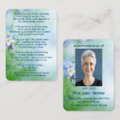 Memorial-Foto Benutzerdefinierte Vergessen-nicht-B Visitenkarte (Vorne/Hinten)