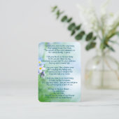 Memorial-Foto Benutzerdefinierte Vergessen-nicht-B Visitenkarte (Stehend Vorderseite)