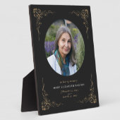 Memorial Foto Black Gold Decorative Fotoplatte (Seite)
