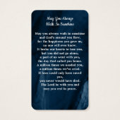 Memorial Foto Blue Marble Beerdigungskarte (Rückseite)